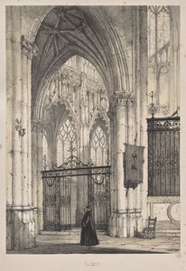 Architettura del Medioevo: Chiesa di St. Riquier, vicino ad Abbeville da Joseph Nash