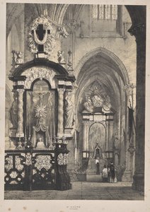 Architettura del Medioevo: St. Andre, Anversa da Joseph Nash