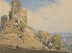 Castello di Corfe, Dorset da Joseph Nash