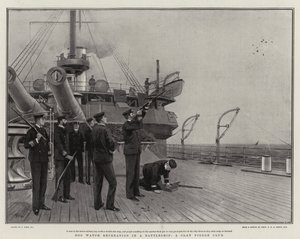 Ricreazione durante il turno di guardia su una nave da guerra, un club di tiro al piattello da Joseph Nash