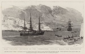 HMS Sultan, scortata dalla Temeraire, lascia Malta per Portsmouth