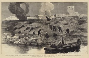 Il bombardamento di Alessandria, squadra di sbarco dalla HMS Invincible, sotto il tenente Barton R Bradford e il tenente di bandiera l