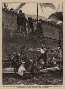 La guerra carlista in Spagna, Imbarco dei carlisti disabili a bordo del Somorrostro, noleggiato dalla Società Inglese per l