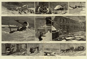 La grande tempesta di neve, tempesta e alta marea