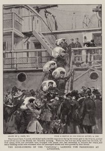 Il ritorno della Pavonia, sbarco dei passeggeri a Liverpool da Joseph Nash