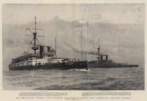 La perdita della HMS Victoria, le corazzate a doppia elica di prima classe HMS Camperdown e HMS Victoria