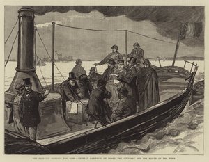 Il porto proposto per Roma, il Generale Garibaldi a bordo del Tevere alla foce del Tevere