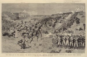 La ribellione nel Sudan, la seconda battaglia di Teb, il quadrato del generale Graham che porta la prima posizione del nemico da Joseph Nash