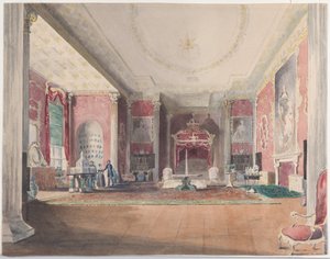 La Camera da letto di Stato, Stowe, Buckinghamshire da Joseph Nash