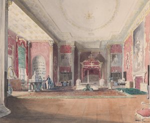 La camera da letto di stato, Stowe Buckinghamshire, 1838 da Joseph Nash