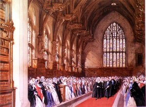 Vista della Sala di Westminster (Interno) da Joseph Nash