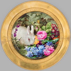 Piatto con coniglio bianco da Joseph Nigg