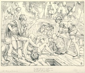 Illustrazione per La Ballata del Vecchio Marinaio di Coleridge da Joseph Noel (after) Paton