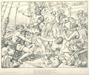 Illustrazione per La ballata del vecchio marinaio di Coleridge da Joseph Noel (after) Paton