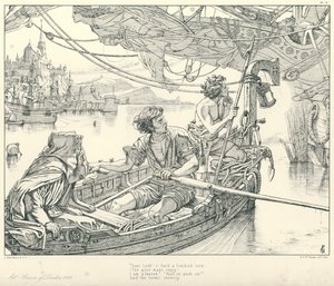 Illustrazione per La ballata del vecchio marinaio di Coleridge da Joseph Noel (after) Paton