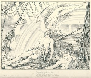 Illustrazione per La ballata del vecchio marinaio di Coleridge da Joseph Noel (after) Paton