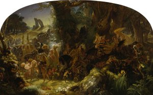 Il Raid delle Fate: Portare via un Changeling - Vigilia di Mezza Estate da Joseph Noel Paton