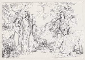 La Tempesta di Shakespeare, Atto I, Scena 2 da Joseph Noel after Paton