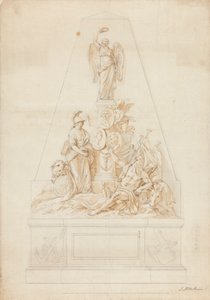 Studio per il monumento ai capitani navali William Bayne, William Blair e Lord Robert Manner