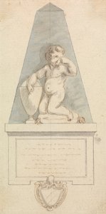Tomba: Cherubino che Piange vicino a un