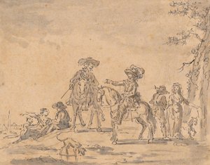 Incontro di due cavalieri da Joseph Parrocel