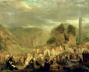 Il giorno dei morti nel cimitero di Glendalough da Joseph Peacock