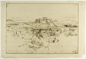 Atene dal Monte Lybacettus da Joseph Pennell