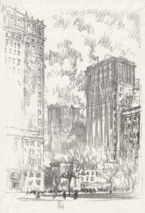 Battery Park, n. 1 nella collezione Iconophile Club da Joseph Pennell