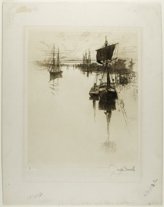 Sotto il Ponte di Chestnut Street, Philadelphia da Joseph Pennell