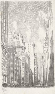 Broadway da Bowling Green, #2 nella collezione Iconophile Club da Joseph Pennell