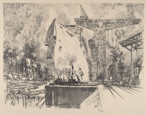 Costruzione del Bismarck, Amburgo, 1914