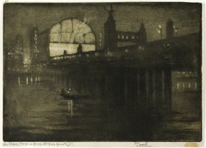Charing Cross di Notte da Joseph Pennell