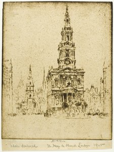 Chiesa di Santa Maria-le-Strand da Joseph Pennell