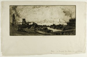 Banchine del carbone, Staten Island, No. II da Joseph Pennell