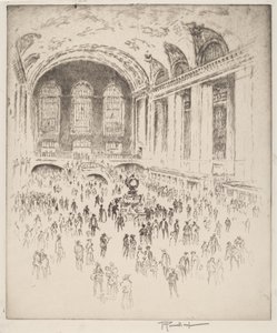 Atrio, Grand Central, New York da Joseph Pennell