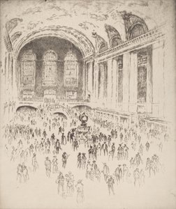 Concorso, Grand Central, New York, 1919 da Joseph Pennell