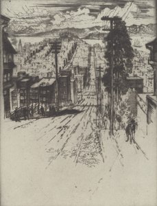 Giù e su per le colline fino alla baia, San Francisco da Joseph Pennell