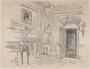 Salotto a Cliveden da Joseph Pennell