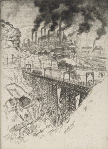 Edgar Thomson Works, Bessemer, 1909 da Joseph Pennell