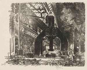 Lavoro di guerra inglese: Il grande martello da Joseph Pennell