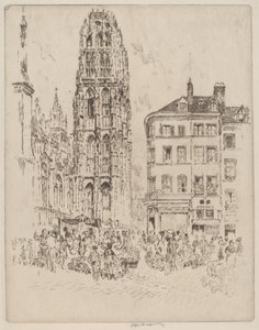 Mercato dei fiori e Torre del Burro, Rouen
