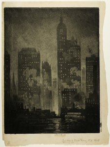 Dal traghetto di Courtlandt Street da Joseph Pennell