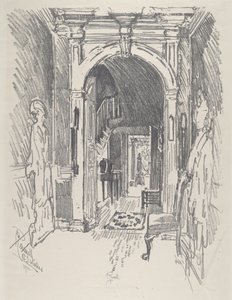 Corridoio a casa del Dr. Wister da Joseph Pennell