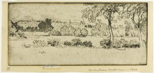 Hampton Court, il Palazzo Lungo da Joseph Pennell