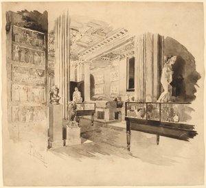 Interno, Fitzwilliam Museum da Joseph Pennell