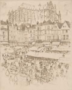 La Place, Beauvais, 1907 da Joseph Pennell