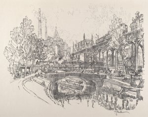 Canale Landwehr, Berlino da Joseph Pennell