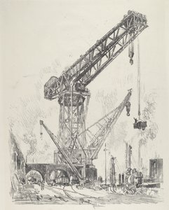 Made in Germany, la grande gru, 1916 da Joseph Pennell