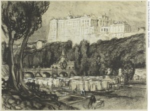 Madrid: Il Palazzo da Joseph Pennell