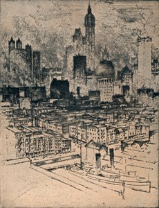 New York dal Ponte di Brooklyn da Joseph Pennell